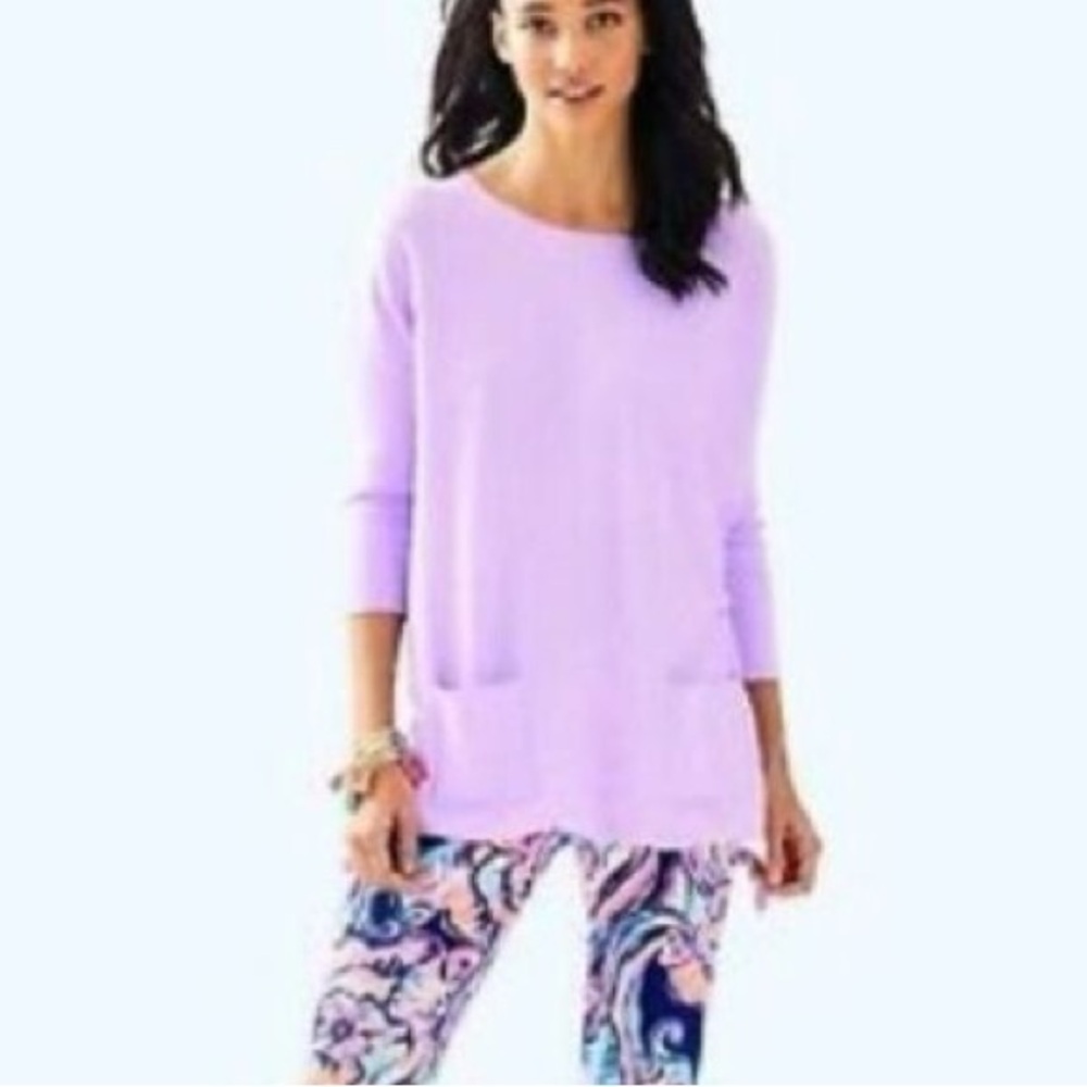 Lilly Pulitzer Elba Sweater in Lilac Freesi Sz XL - Picture 2 of 12